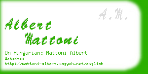 albert mattoni business card